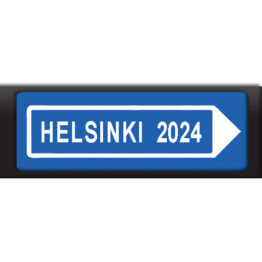 Helsinki 2023 liikennemerkki, keraaminen magneetti (7,2 cm)