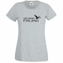 Naisten T-paita Joutsen-Helsinki-Finland / Harmaa