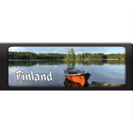 Kesä järvessä Finland, keraaminen magneetti (7,2 cm)